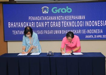 Peringati Hari Kartini, Bhayangkari dan PT Grab Menandatangani MoU Digitalisasi UMKM se-Indonesia