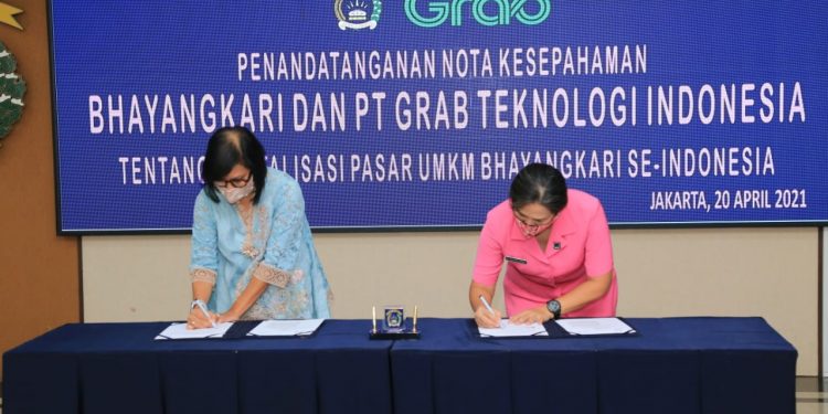 Peringati Hari Kartini, Bhayangkari dan PT Grab Menandatangani MoU Digitalisasi UMKM se-Indonesia