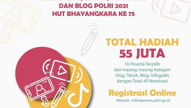 Sambut HUT Bhayangkara Ke-75, Kabid Humas Ajak Anak Muda Bengkulu Ikuti Lomba VLOG, TIKTOK, INFOGRAFIS dan BLOG