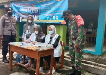 Sinergitas TNI-Polri Kota Cirebon Bersama STIKES dan Karang Taruna Cegah Penyebaran Covid-19