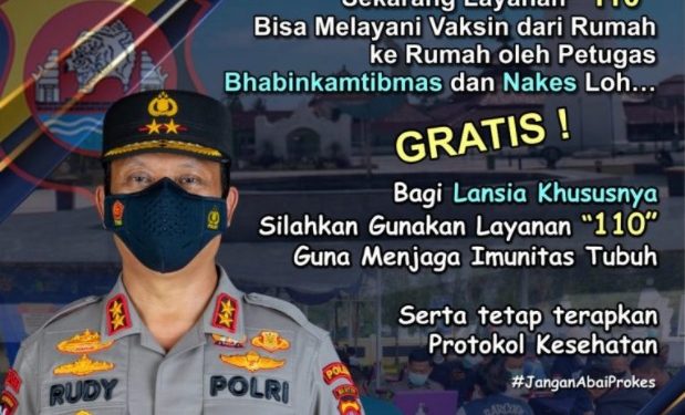 Polda Banten Himbau Masyarakat Aktif Memanfaatkan 110 Untuk Vaksinasi