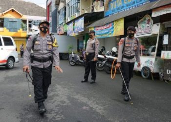 Sambut Hari Bhayangkara Ke-75, Polres Magelang Kota Gelar Disinfeksi dan Vaksinasi