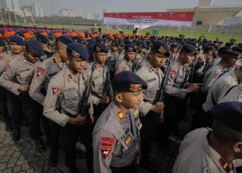 TNI-Polri Gelar Apel Persiapan Patroli Prokes di Jakarta