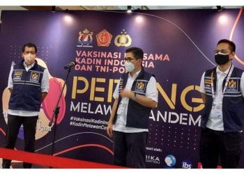 Kadin Indonesia Bawa TNI-Polri Gelar Kedalam Program 15.000 Vaksinasi Gratis