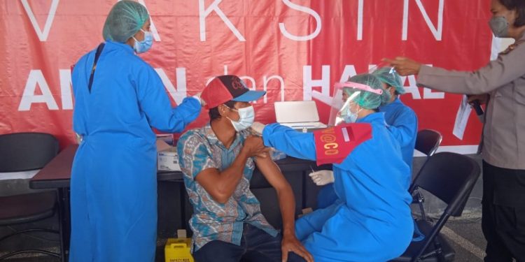 Gerai Vaksin Presisi Polres Gianyar Sudah Berhasil Lebih 6.000 Warga