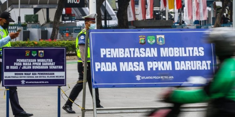 Bagan Daerah PPKM Level 4 di Jawa-Bali pada 3-9 Agustus