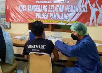 Sentra Vaksinasi Merdeka di Polsek Pamulang Sudah Bisa Layani Vaksin Covid-19 Tahap I dan II