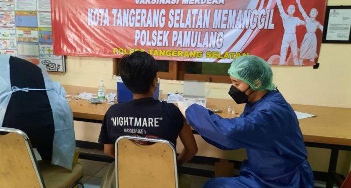 Sentra Vaksinasi Merdeka di Polsek Pamulang Sudah Bisa Layani Vaksin Covid-19 Tahap I dan II
