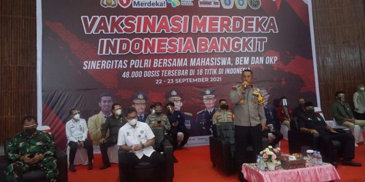 Polda Kalsel Gerai Vaksinasi Merdeka di Banjarmasin