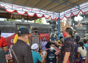 Gebyar Imbangan Vaksinasi Merdeka Polres Karangasem Dilaksanakan di Tempat-Tempat Ibadah