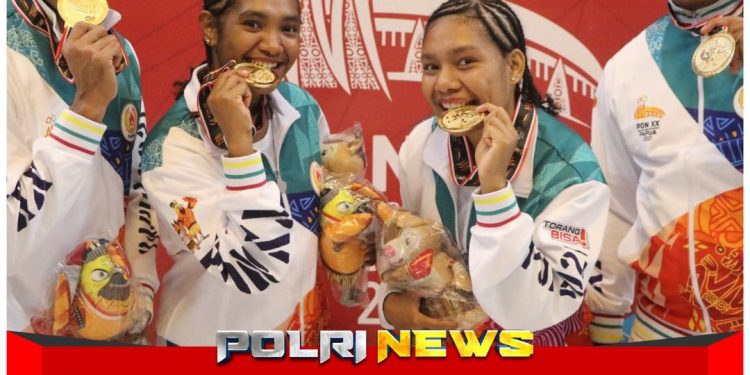 Anggota Polri Bertabur Emas di Pon XX Papua