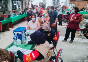 Polda Sumut Gerai Vaksinasi Presisi Polri di Kampus Universitas Khatolik (UNIKA)