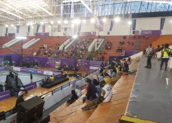 Personel TNI-Polri Arahkan Pengamanan Pada Pertandingan Predana Cabor Bola Basket 3×3 PON XX