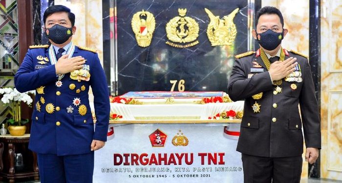 HUT Ke-76 TNI, Kapolri : Sinergitas TNI-Polri Semakin Solid
