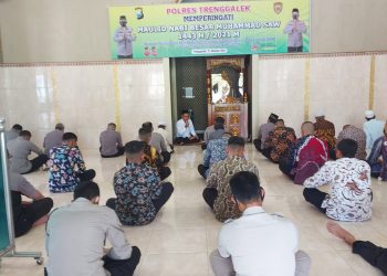 Peringati Maulid Nabi, Polres Trenggalek Laksanakan Pengajian Hingga Doa Bersama