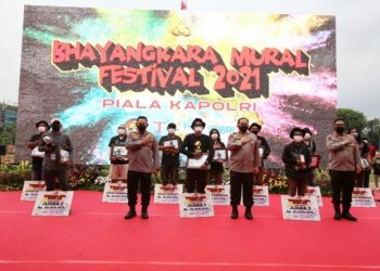 Lomba Mural Nasional Polri Membuka Dialog Konstruktif dan Positif Penguatan Generasi Milenial
