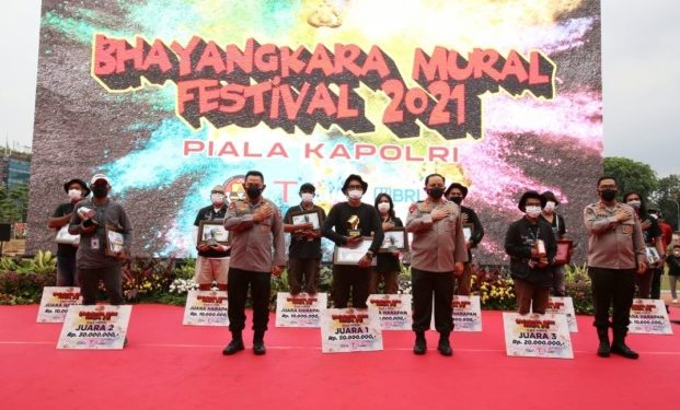 Lomba Mural Nasional Polri Membuka Dialog Konstruktif dan Positif Penguatan Generasi Milenial