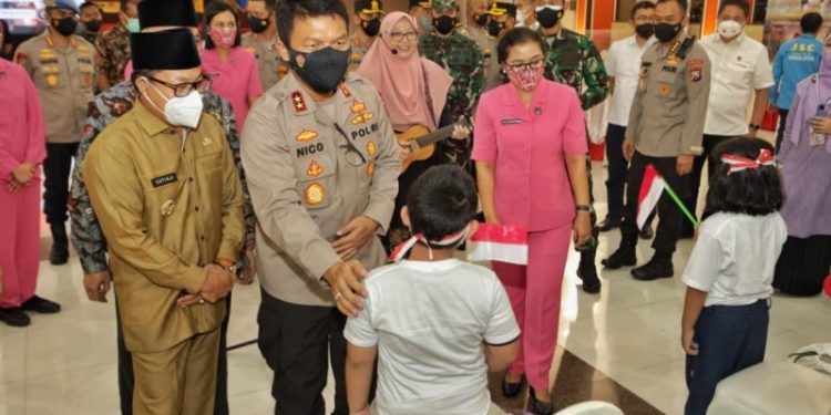 Polda Jatim Beri Semangat Psikososial untuk Anak Korban Covid-19 dan Penyandang Disabilitas