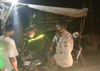 Polsek Kasemen Sampaikan Himbauan Kamtibmas Kepada Pemuda yang Nongkrong