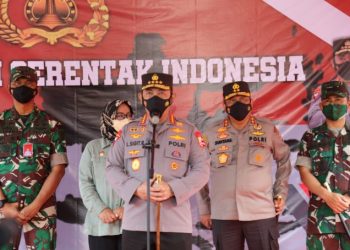 Kapolri :‘Vaksinasi Serentak Indonesia’ Harapkan Laju Covid-19 Terkendali