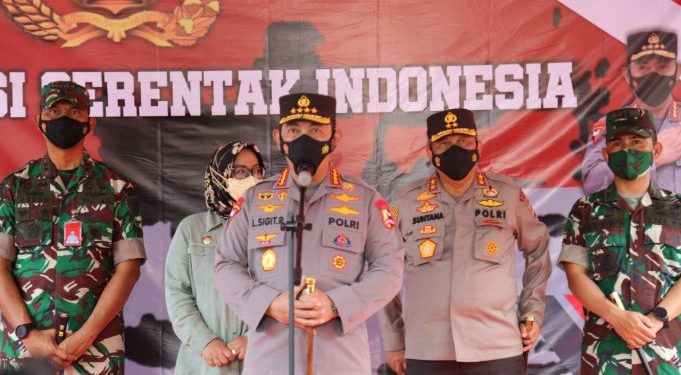 Kapolri :‘Vaksinasi Serentak Indonesia’ Harapkan Laju Covid-19 Terkendali