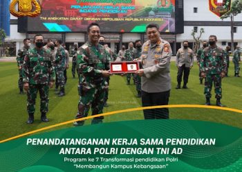 KSAD Realisasikan Kerjasama Pendidikan Integrasi TNI AD-Polri