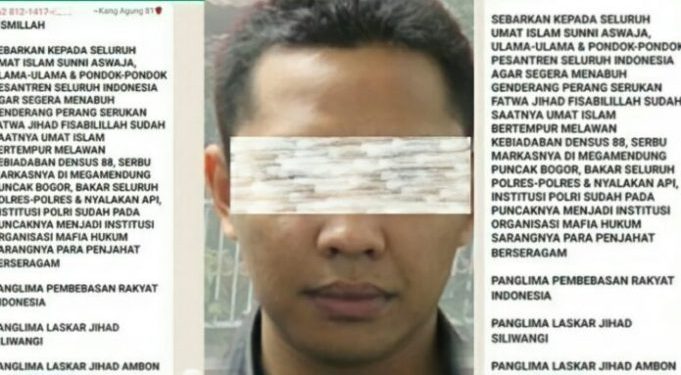 Penyebar Seruan Jihad Lawan Densus 88 dan Bakar Polres, Pelakunya Ternyata Seorang…