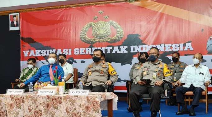 Gelaran Vaksinasi Hasil Kolaborasi USM-Polri