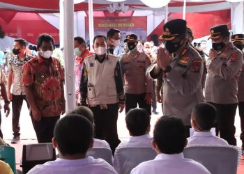 Polda Sumut Vaksinasi Merdeka Anak Usia 6-11 Tahun di Kota Binjai