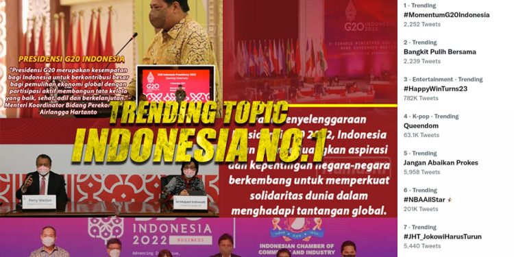 Netizen Dukung Presiden G20 Lewat #MomentumG20Indonesia, Trending No.1 Twitter.