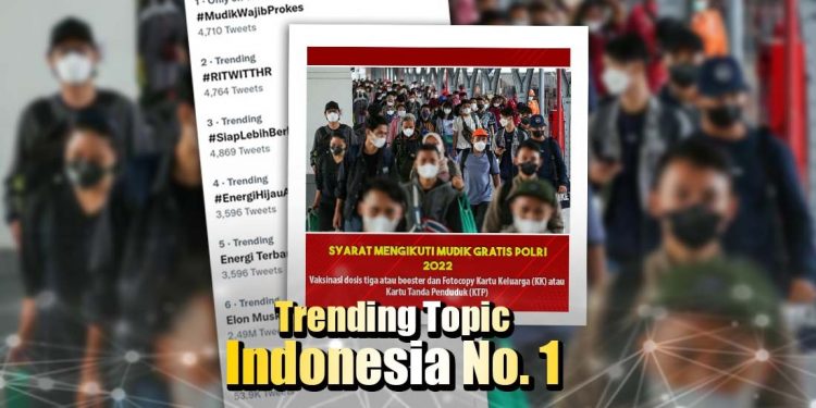 Cegah Gelombang Covid-19 Setelah Lebaran Dengan Mudik Taat Prokes, Trending No.1 Twitter