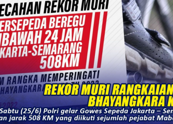 Polri Gowes Presisi Khatulistiwa Cetak Rekor MURI