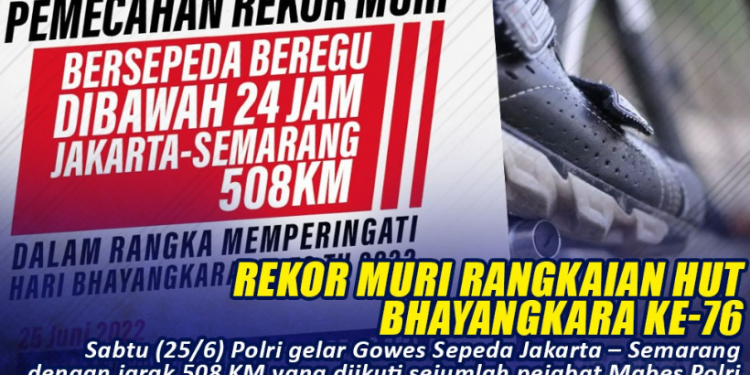 Polri Gowes Presisi Khatulistiwa Cetak Rekor MURI