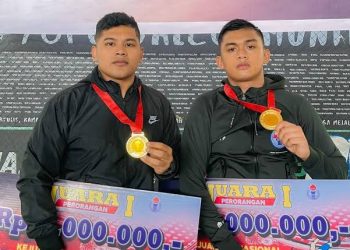 2 Personel Polri Raih Medali Emas di Kejurnas Gulat 2022