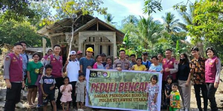 Polda Sulut Laksanakan Trauma Healing Pada Warga Terdampak Banjir di Bailang