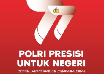 Logo Hari Bhayangkara Ke 77 warna merah