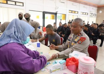Rayakan Hari Bhayangkara Ke-77 dengan Kegiatan Donor Darah di Polda Babel