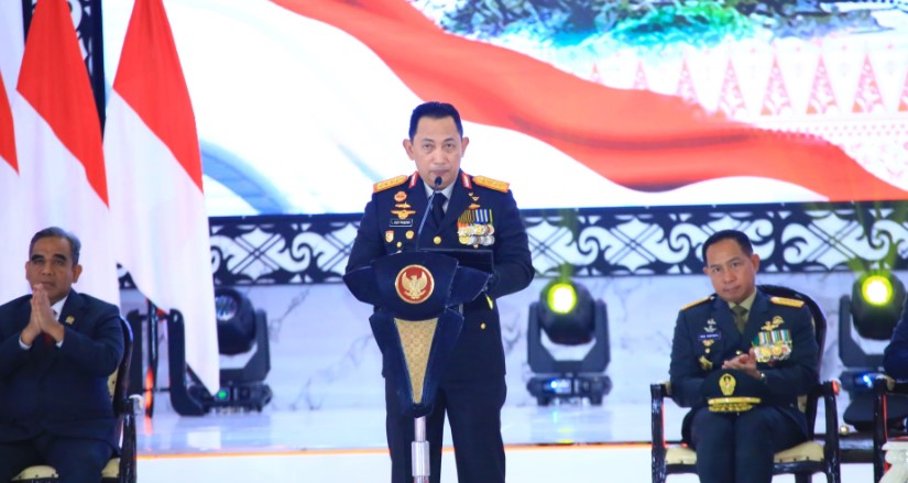 Kapolri Jenderal Listyo Sigit Prabowo di Rapim TNI-Polri di Mabes TNI, Cilangkap, Jakarta Timur, pada Rabu (28/2/2024)
