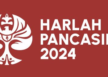 Logo Harlah Pancasila 1 juni 2024 merah