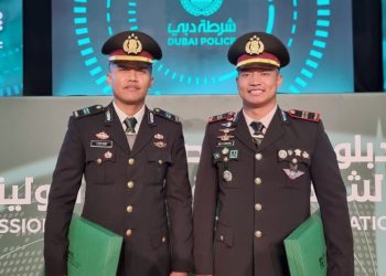 Iptu I Putu Novi Candra Kurniawan, Dipl.PIL., S.Tr.K., S.I.K., dan Iptu Andi Muhammad Nurfadli, Dipl.PIL., S.Tr.K., S.I.K., M.Sc., CPHR.