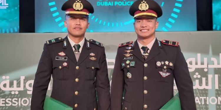 Iptu I Putu Novi Candra Kurniawan, Dipl.PIL., S.Tr.K., S.I.K., dan Iptu Andi Muhammad Nurfadli, Dipl.PIL., S.Tr.K., S.I.K., M.Sc., CPHR.