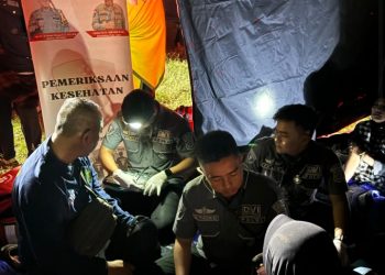 Bid Dokkes Polda Jabar Beri Pelayanan Kesehatan Kepada Anggota Polri dan Korban Gempa di Lokasi Kejadian