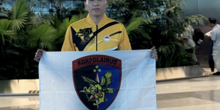 Bripda Yohanes cabor renang kejuaraan dunia polisi Amerika Serikat