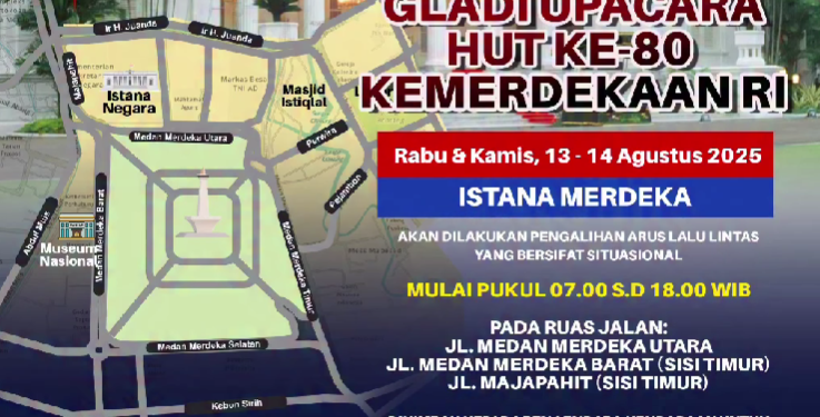 pengalihan arus lalu lintas HUT RI ke-80 2025