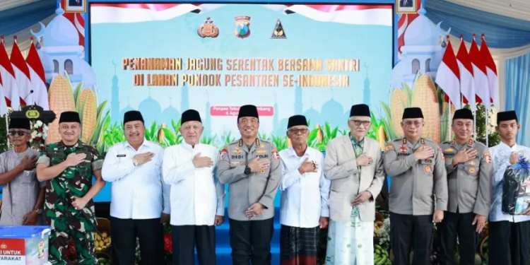 penanaman jagung bersama santri untuk ketahanan pangan nasional