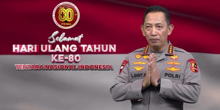 Ucapan Selamat HUT ke-80 TNI dari Kapolri Listyo Sigit Prabowo